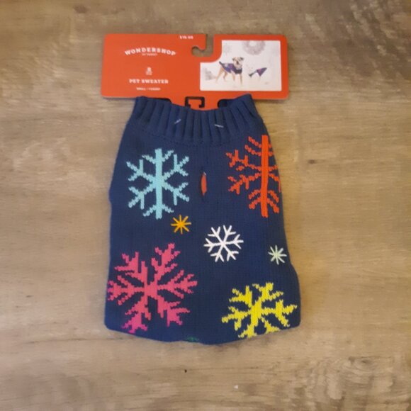 Snowflakes Dog and Cat Sweater Knit Sweater - Wondershop - Navy Blue - Picture 15 of 16
